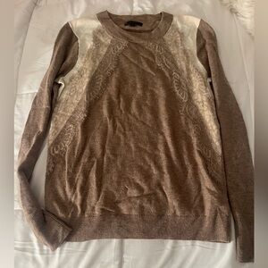 J. Crew Brown Lace XS Sweater